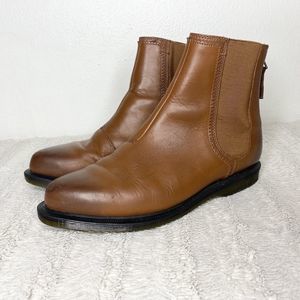 Dr. Martens Zillow Brown Chelsea Boots Back Zipper Women’s Size 8 Doc Martens